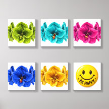 Retro Pop Art Amaryllis – Five-Piece Floral Poster