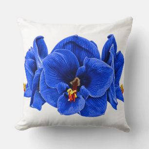 Retro Pop Art Amaryllis – Turquouise Throw Pillow