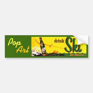 RETRO POP ART ANTHROPOMORPHIC SODA Bumper Sticker