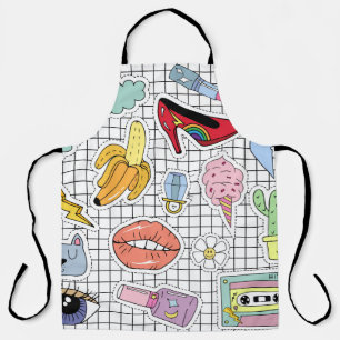 Retro Pop Art: Badge Collection Apron