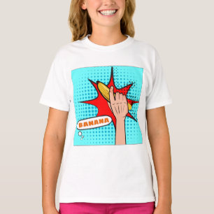 Retro Pop Art Banana Comic Book Style T-Shirt