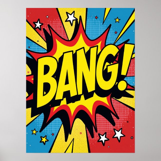 Retro Pop Art 'BANG!' Action Poster (Front)