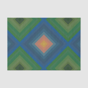 Retro Pop Art Colour Stripe Diamond Pattern Tissue Paper