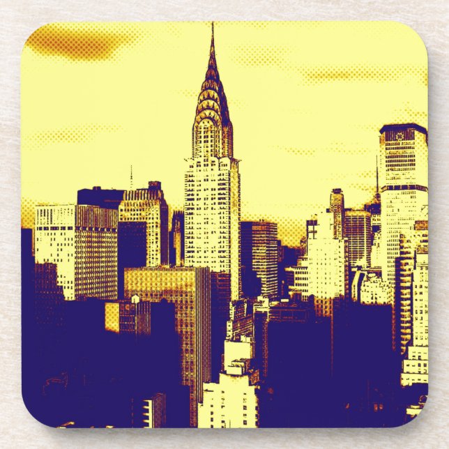Retro Pop Art Comic New York City Coaster (Front)