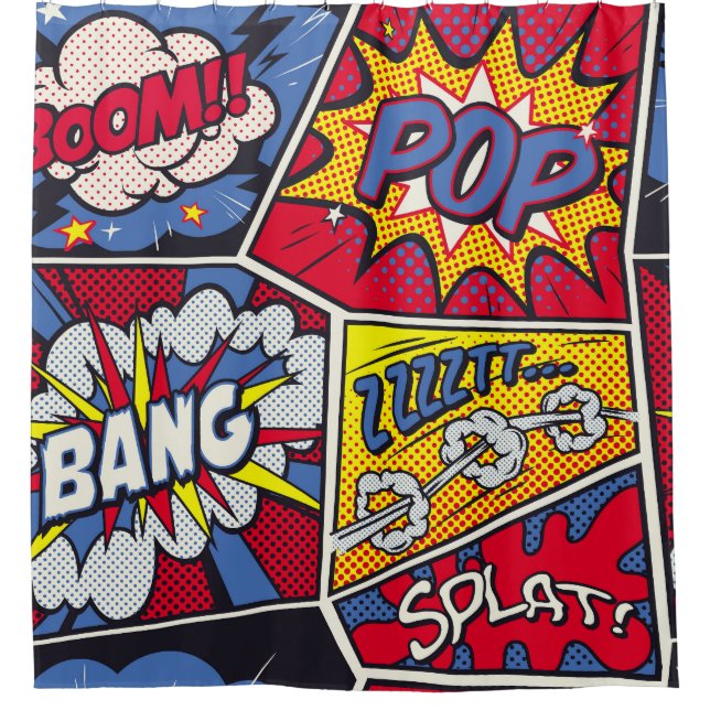 Retro pop art, comic shout pattern. (Front)