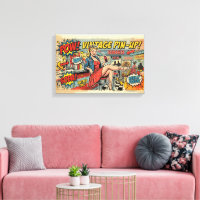 Retro Pop Art Diner Pin-Up Girl Vintage Comic Post
