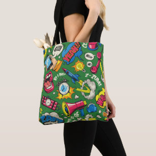 Retro Pop Art Explosion - Colourful Urban Chic Tote Bag