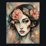 Retro Pop Art Female Illustration Poster<br><div class="desc">Elevate your wall decor with this striking Modern Woman Portrait Wall Art Poster, featuring a bold and artistic interpretation of feminine strength and beauty. This digital illustration showcases a stylish female figure in a retro-inspired pop art aesthetic, blending expressive colours, confident attitude, and nostalgic design elements. Perfect for bedrooms, living...</div>