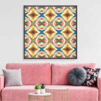 Retro Pop Art Geometric Colour Block Pattern