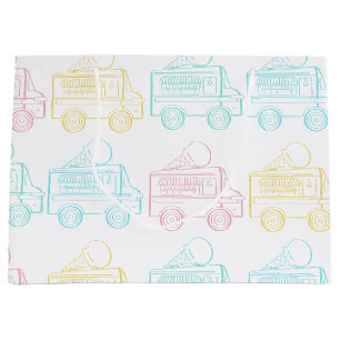 Retro Pop Art Ice Cream Truck Birthday Party Large Gift Bag