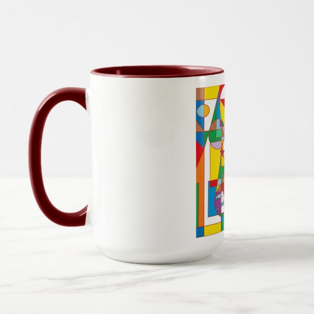 Retro Pop Art Mermaid Colorful Comic Style Coffee  Mug (Left)