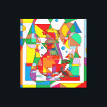 Retro Pop Art Mermaid Colorful Comic Style Square  Canvas Print<br><div class="desc">Retro Pop Art Mermaid Colorful Comic Style Square Graphic Product Description Make a splash with this vibrant "Pop Art Mermaid" design! Featuring a bold, comic-book style illustration of a mystical mermaid, this square graphic is an explosion of saturated colors and retro energy. The sharp outlines and Ben-Day dot inspiration give...</div>