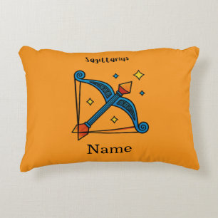 Retro Pop Art Sagittarius Zodiac Sign Gift Accent Pillow