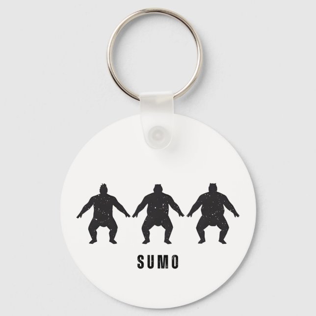 Retro Pop Art ☆ Sumo Keychain (Front)