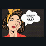 Retro Pop Art Woman Motivational Speech Bubble Photo Print<br><div class="desc">Retro Pop Art Woman Motivational Speech Bubble Message Photo</div>