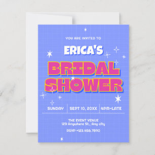 Retro pop bridal shower invitation