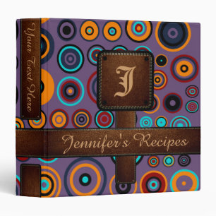 Retro Pop Circles Pattern Binder