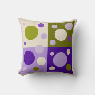 RETRO POP CIRCLES THROW PILLOW. PILLOW