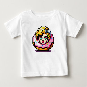 Retro Pop Donut - Vibrant 80s Fashion Icon Art Baby T-Shirt