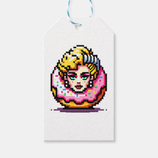 Retro Pop Donut - Vibrant 80s Fashion Icon Art Gift Tags