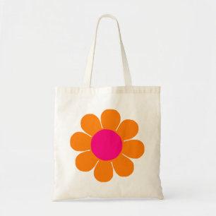 Retro Pop Flower Power Tote Bag