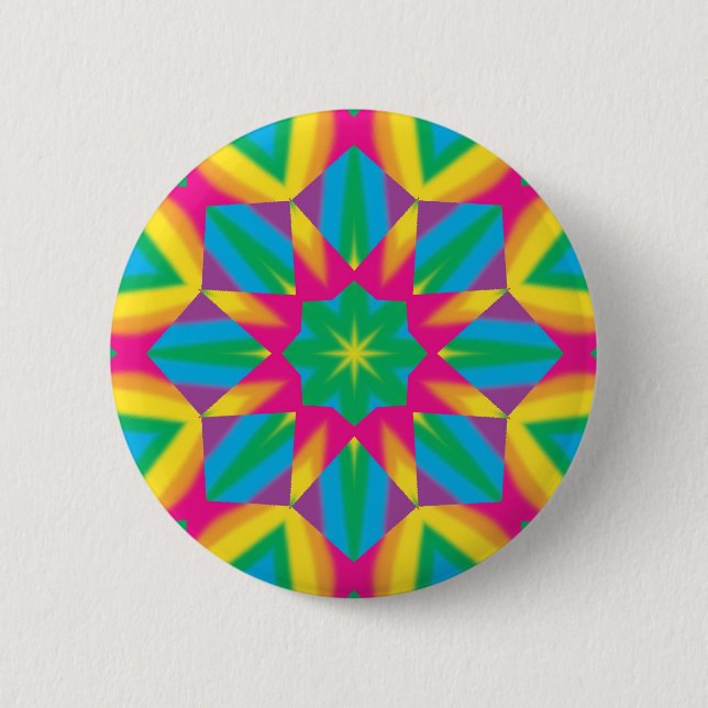 Retro Pop Star 2 Inch Round Button (Front)