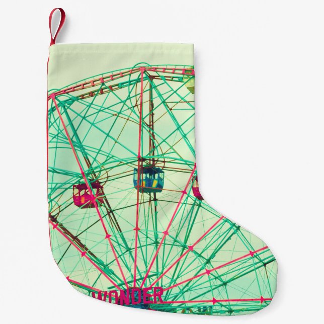 Retro Pop Summer Carnival Small Christmas Stocking (Front)