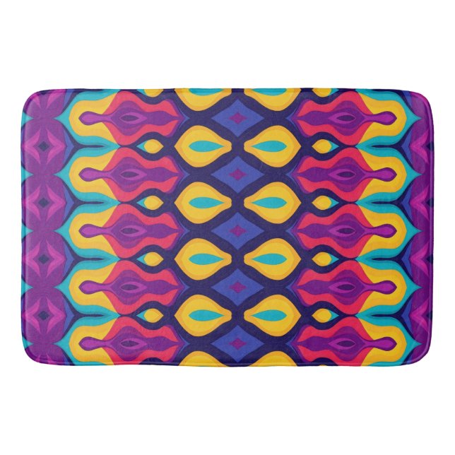 Retro Pop Teardrops Bold Bath Mat (Front)