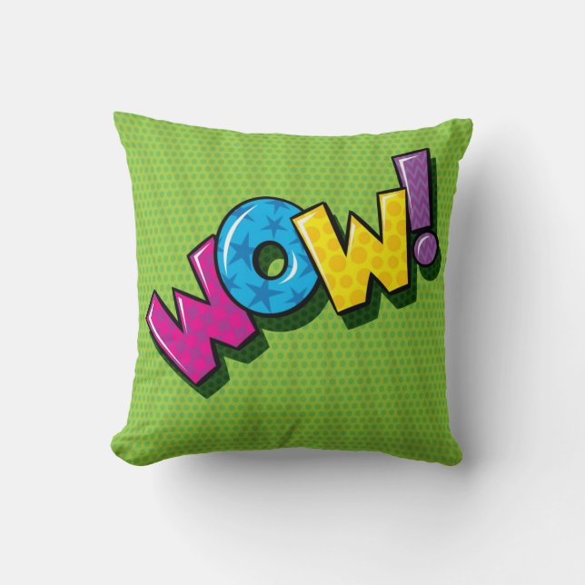 RÉTRO POP WOW ! Coussin (Recto)
