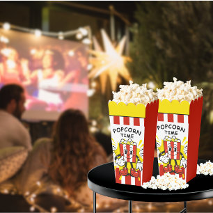 Retro Popcorn Design Favor Box