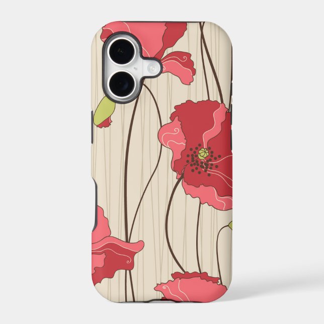 Retro Poppies Pattern (Back)