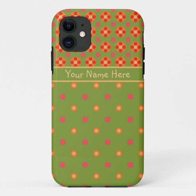 Retro Poppies, Polka Dots iPhone 5/5s Xtreme Case (Back)