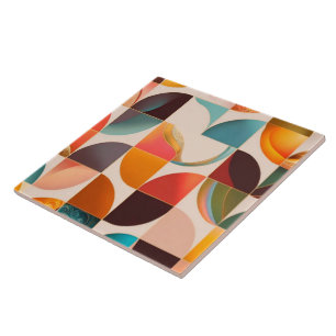 Retro Popular Abstract Squares Collection Tile