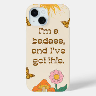 Retro Positive Girly Self Motivational iPhone 15 Case