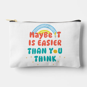 Retro Positive Quote Accessory Pouch