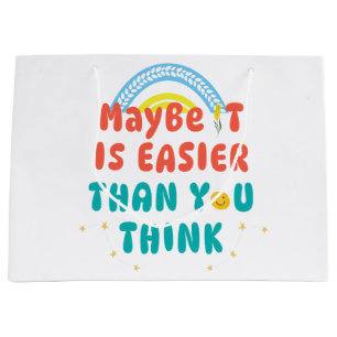 Retro Positive Quote Large Gift Bag