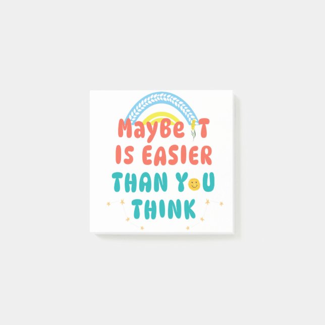 Retro Positive Quote T-Shirt Post-it Notes (Front)