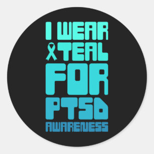 Retro Post Traumatic Stress Ptsd Awareness 1 Classic Round Sticker