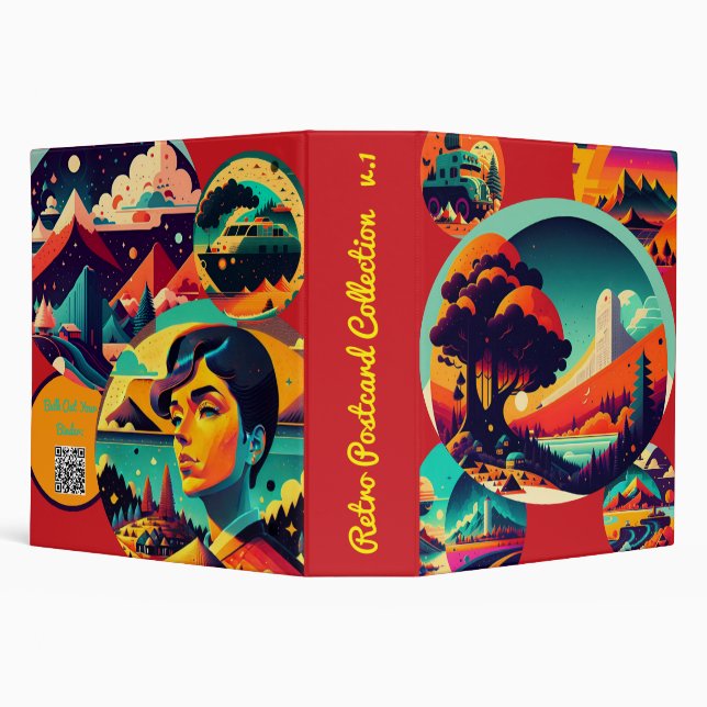 Retro Postcard Collection Binder (Background)