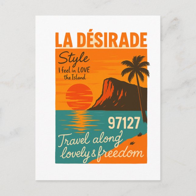 Retro Postcard La Désirade 97127 Antilles (Front)