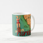 Retro Postcard of Florida  Coffee Mug<br><div class="desc">Terrific rare,  retro postcard map of Florida repurposed!</div>
