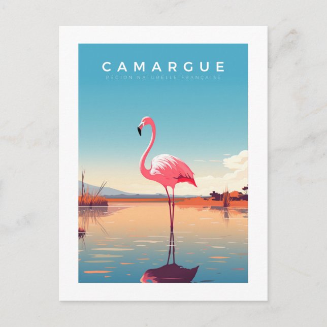 Retro poster - travel - vintage - camargue - Hive Holiday Postcard (Front)