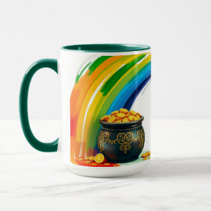 Retro Pot of Gold St. Patrick's Lucky Coin Mug