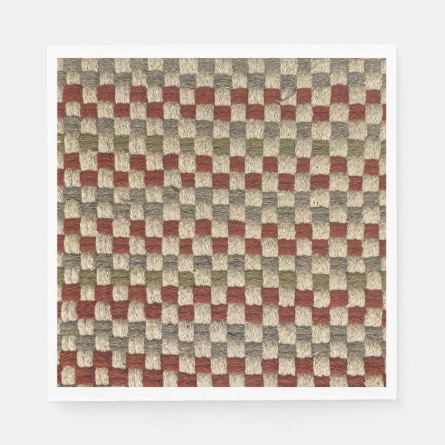 Retro Potholder Weave Pattern Napkin (Front)