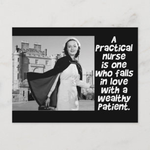 RETRO PRACTICAL NURSE - HUMOR - LPN POSTCARD