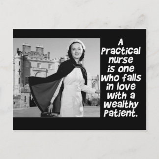 RETRO PRACTICAL  NURSE - HUMOR -  LPN POSTCARD