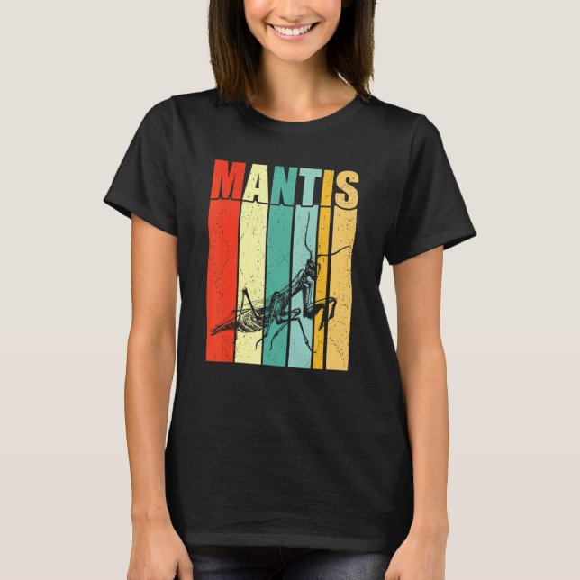 Retro Praying Mantis Insects Bugs Love Praying Man T-Shirt (Front)