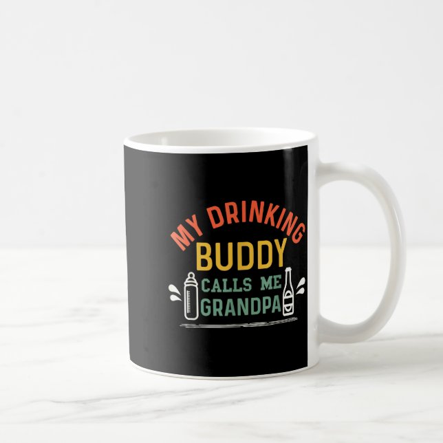 Retro Pregnancy Announcement Grandpa My Drinking B Coffee Mug (Right)