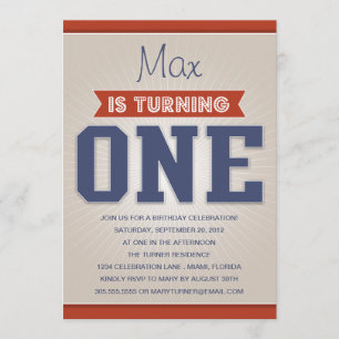 RÉTRO PREMIÈRE INVITATION D'ANNIVERSAIRE DE