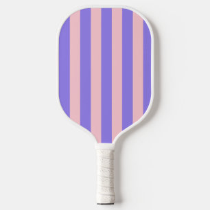 Retro Preppy Sportswear Stripes - Purple Pink Pickleball Paddle
